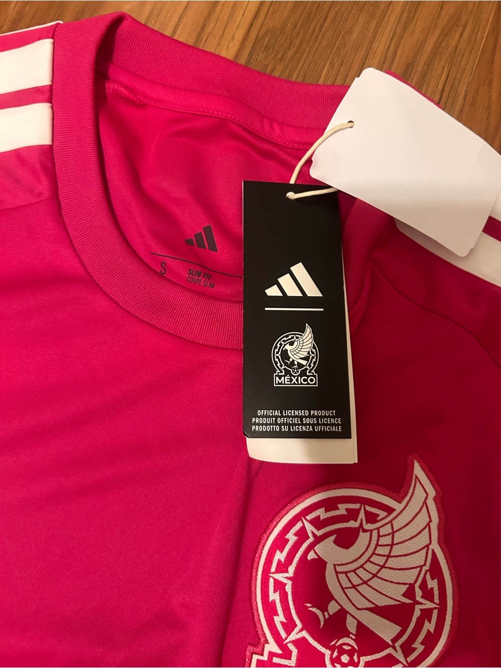 adidas Mexico Hot Pink Soccer (goalkeeper) Jersey with Multicolor Pattern - Picture 5 of 5